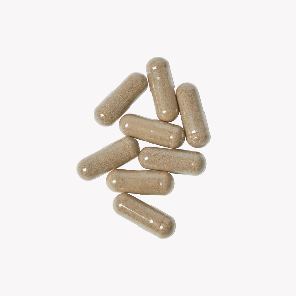 Bioperine Seamoss Brown capsules on a white background